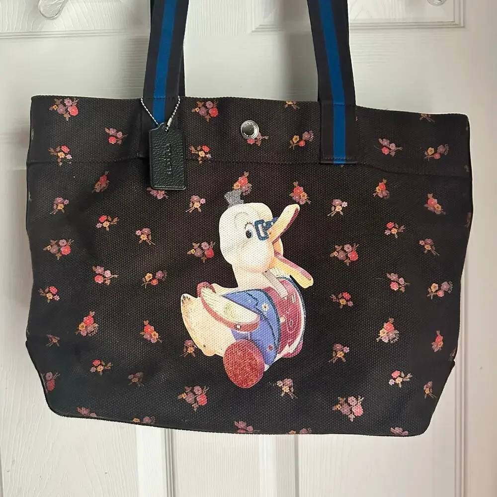 Coach Fisher Price Doodle Duck Canvas Tote Bag Rare
